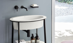 CIELO Catino Ovale Керамическая раковина накладная 70x50x18h см, Gloss White мини 3 5