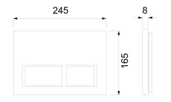 TECEspring V Комплект для установки подвесного унитаза с панелью смыва, хром глянцевый/хром матовый мини 3 6