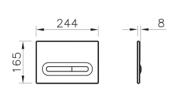VITRA Metropole Комплект: подвесной унитаз с сиденьем, инсталляцией, панелью, белый/хром мат мини 3 4