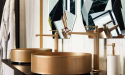 GESSI VENTI20 Cмеситель для раковины высокий, БЕЗ ДК, Brass PVD мини 3 4