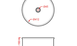 ART CERAM ATELIER Раковина накладная, Ø 44 см, glossy white мини 3 2