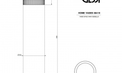 GS HOME Ваза для интерьера, Ø100хH440 мм, CESELLO/707 Black Metal Br. PVD мини 3 2