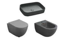 CIELO Комплект: унитаз/биде Enjoy, раковина SHUI COMFORT с ДК, CM - Cemento мини 1