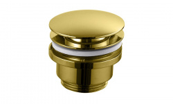 NK Донный клапан (clicker) универсальный 0-75 мм, матовое золото мини 1
