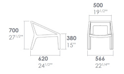 GAMADECOR FORMA Стул низкий из дуба со спинкой, сиденье кожи, Roble Polvo мини 3 3
