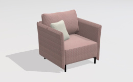 GAMADECOR STRIPES S2 1 Кресло на ножках в комплекте 108x105 см, Спецзаказ!