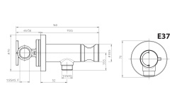 BOSSINI PALOMA BRASS Комплект гигиенический: прогрессивный смеситель, лейка, шланг 125 см, хром мини 3 2