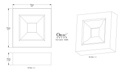 ORAC ДЕКОРАТИВНЫЙ ЭЛЕМЕНТ 96x96x30 мини 3 2