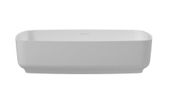 WHITECROSS Jasper Раковина накладная, 58x38хH14 см, SolidSurface белый матовый мини 3 5