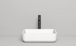 Salini GLORIA 09 Раковина накладная 480х380х120 мм, без перелива, БЕЗ ДК, S-Stone - белый матовый мини 3 2