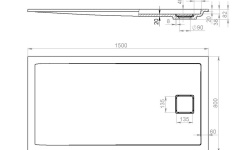 Salini CAPRI Поддон для душа 1500х800х82 мм, с сифоном, S-Stone - белый матовый мини 3 2
