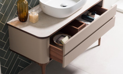 NOKEN LIEM Комплект тумба + ножки, орех/песок мини 3 4