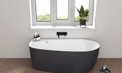 ALLEN BRAU PRIORITY 2 Ванна акриловая с панелью, 1700х800 мм, слив-перелив, белая/антрацит (291970) мини 3 5