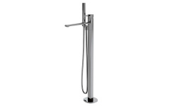 NOKEN CONCEPT Напольный смеситель для ванны/душа, с гибким шлангом и ручным душем, хром мини 1