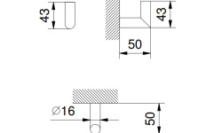 FANTINI YOUNG Крючок настенный, хром мини 3 2