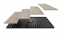 BUTECH Shower deck Душевой поддон для сухой укладки плитки, 800x938x30 мм