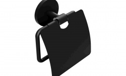 BEMETA NOX Держатель туалетной бумаги с крышкой 59х138х135 мм, черный мини 3 3