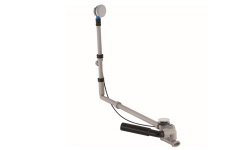 GEB Слив-перелив с поворотной ручкой удлиненный, слив 0.8 л/с, перелив 0.6 л/с, d52, хром глянцевый мини 1