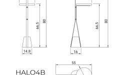ANTL Стойка-держатель полотенец, H80x24x55 см, Carrara satinato/goffrato мини 3 4