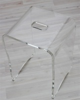 AQUALUX Прозрачный стул для душевой кабины 34х31х46 см, полиметилакрилат