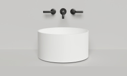 Salini ARMONIA ROUND 02 Раковина накладная 450х450х250 мм, S-Stone-белый матовый мини 1