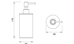 WHITECROSS ergo Дозатор жидкого мыла, настольный, брашированное золото мини 3 2