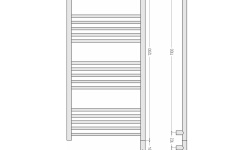 СУНЕРЖА Богема прямая 3.1 Полотенцесушитель (электрика), 1200х500 мм, МЭМ правый, Матовый чёрный мини 3 5