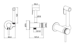 ALLEN BRAU PRIORITY 3.0 Смеситель с гигиеническим душем, браш.никель мини 3 2