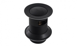 NOKEN Донный клапан (кнопка-клик) с переливом, черный