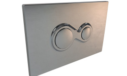 ART CERAM MONET Клавиша двойного смыва для унитаза, Chrome Matt мини 3 2