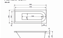 EXCELLENT Aurum Slim Ванна акриловая, 180х80 см, 210 л, белый мини 3 3