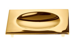 DW 351 Мыльница настольная, H1x12,5x12,5 см, Золото мини 1