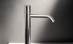 FANTINI NOSTROMO SMALL Смеситель для раковины на 1 отверстие, высокий излив, Черный матовый мини 3 4