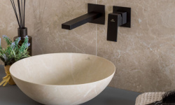 NOKEN SQUARE Внешняя часть, встроенного смесителя для раковины, излив 220 мм, черный мини 3 2