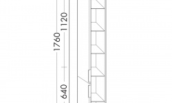 BURGBAD EQIO Шкаф высокий 320х350хH1760 см, две двери, петли справа R, белый глянцевый мини 3 2