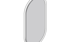 BRENTA Manhattan Зеркало с двойной светодиодной подсветкой Mix-LED, выключатель, рама белый мат мини 1