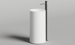 Salini ARMONIA ROUND 01 Раковина напольная 450х450х900 мм, S-Stone-белый матовый мини 3 4