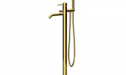REMER X STYLE Однорычажный напольный смеситель для ванны, shiny gold мини 1