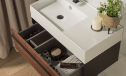 NOKEN ESSENCE C Раковина подвесная с чашей слева, 80 см, с переливом, белый мини 3 4