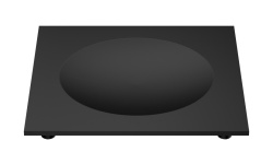 DW 351 Мыльница настольная, H1x12,5x12,5 см, Черный матовый мини 1