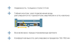 AQUEDUTO TECNICA Novo Система инсталляции для подвесного биде мини 3 2