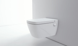 TECEone Подвесной безободковый унитаз со встроенным гигиеническим душем, белый мини 3 4