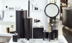 DW CLUB BOD 1 Стакан настольный, H9,6x6,75x6,75 см, Черный матовый/Хром мини 3 3