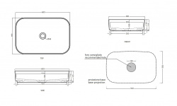 CIELO SHUI COMFORT Раковина накладная, 60x40xH12,5 см, без перелива, Agave мини 3 3
