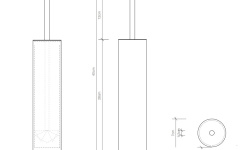 DW ROUND MK SBG Ёршик туалетный напольный, H40x7x7 см, Хром мини 3 2