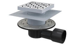 RAVAK SN501 Пластиковый душевой канал, 105х105/50 мм, нержавеющая сталь мини 1