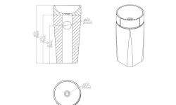LANTIC PICAT Раковина напольная 40X40X84 см, TEXTURE HABANA DARK мини 3 10