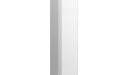 LAU BASE Пенал, 1 дверца, петли справа, 350x330x1650 мм, Белый матовый/ручки из анод. алюминия мини 1