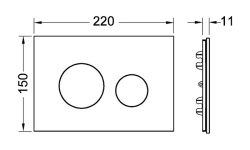 TECEloop Панель лицевая для клавиши смыва, полированный сланец мини 3 3
