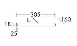 BURGBAD ROCIO Подсветка для зеркала/зеркального шкафа, хром мини 3 4